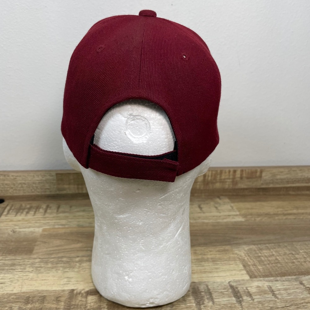 Washington Redskins Hat NFL Mens Burgundy Adjustable Football Cap Retired Logo - Picture 2 of 6